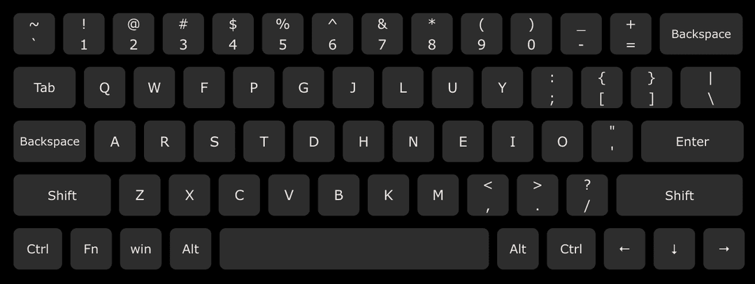 Colemak keyboard layout